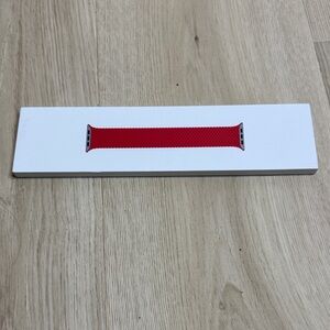 Apple (Product)Red Braided Solo Loop Textile Fitted Band - NIB 45mm Size 5